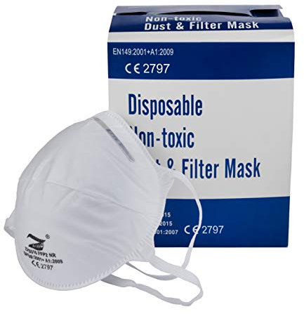 Mooncare Mascarilla FFP2 Cabeza, [Pack 20 Uds], [No Reutilizable], Certificada/Homologada,