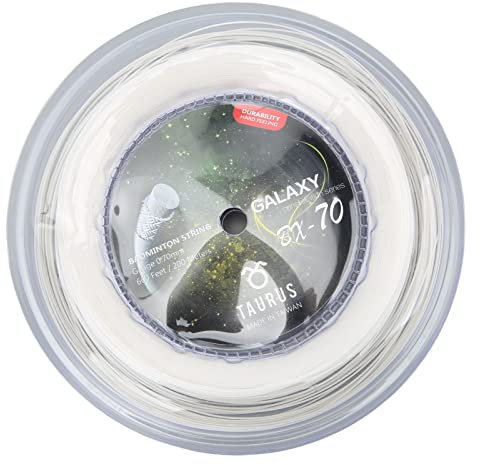 ZLXHDL BX70 Badminton-Saiten, Langlebige Nylon-Badmintonschläger-Saite Mit Hoher Elastizität 656,2 Fuß 22-28 Pfund Für Badminton-Reparaturzubehör(Weiss)