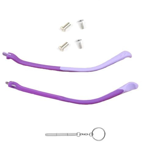 QYAJS Child Eyeglass Arms 1 Pair Glasses Replacement Temple Silicone Frame Arms, Purple, S