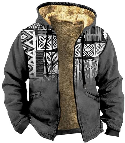 KONG JIMFAN Sweatjacke Herren Outdoor Jacken Für Herren Blouson Jacke Herren Jacke Übergangsjacke Herren Steppjacken Jacken Herren Jeans Hemden Für Herren Regenhut Herren Faserpelzjacke(Gray,6XL)