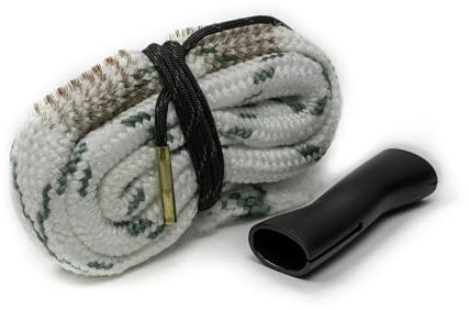 RIFLE DOC Laufreinigungsschnur Bore Cleaner Snake mit 2X int. Bronzebürsten Flinte Büchse Shotgun Kaliber 12er Flinte | 12 GA Reinigungsset (Premium Schnur + Griff)