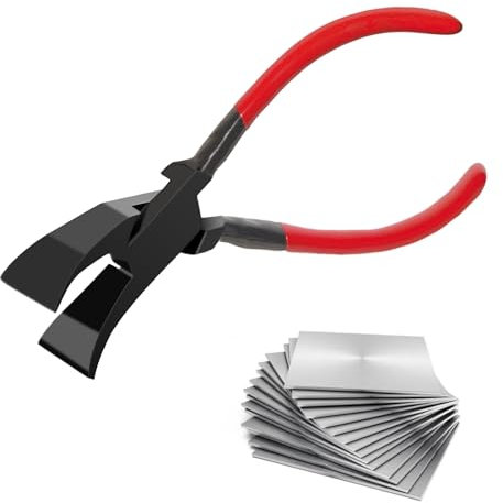 Falzzange, 45° Abkantzange Breit 22 mm Blechbiegezange Falzzange Blechzange Abfalzen Werkzeug mit Rutschfestem Griff erprobtes Dachdecker Werkzeug für Heimwerker(Rot)