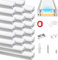 HOMMAND LED Profil, LED Aluminium Profil U-Form 20m, LED Leisten in Aluprofil mit Eckverbinder, Klebstoff, Endkappen und Montageclips, LED Streifen Kanal und Diffusor, LED Kanal 20 x 1m/3,3ft