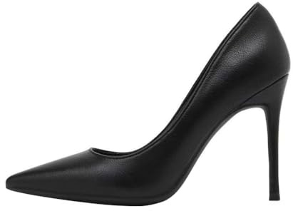 Minetom Damen Pumps Spitzenschuhe Stiletto High Heels Abendschuhe Absatzschuhe Elegant Hoher Absatz Hochzeit Party Büro Schuhe C Schwarz 8cm 43 EU
