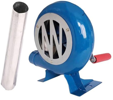 JOUFNING Manivelle Forgeron Forge Ventilateur De Fer - Forgeron Manuel Forge Souffleur, avec Souffleur De Barbecue Manuel À Engrenages en Fonte, pour Camping/activités De Plein(150W)