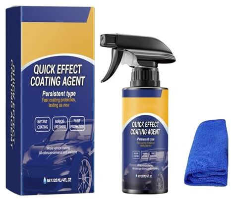 Autoversiegelung Spray Für Auto Lack & Kunststoffteile, Hydrophobe Keramikbeschichtung Mit Langzeitglanz, Wasserabweisende Nanoversiegelung Für Scheiben, Spiegel & Karosserie - 120ml