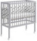 VitaliSpa Beistellbett Sophie 2 Seitenschienen - Grau 94x96x90 cm hergestellt aus Holz - Babybett mit Rausfallschutz sicher für Neugeborene und Kleinkinder, Bequeme und praktische Lösung für Eltern