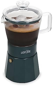 La Cafetière Verona Glass Espresso Maker, Green, 6 Cup, Gift Boxed