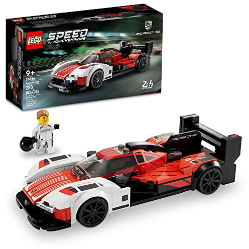 LEGO Speed Champions Porsche 963, Model Car Building Kit, Racing Vehicle Toy for Kids, 2023 Collectible Set with Driver Minifigure 76916