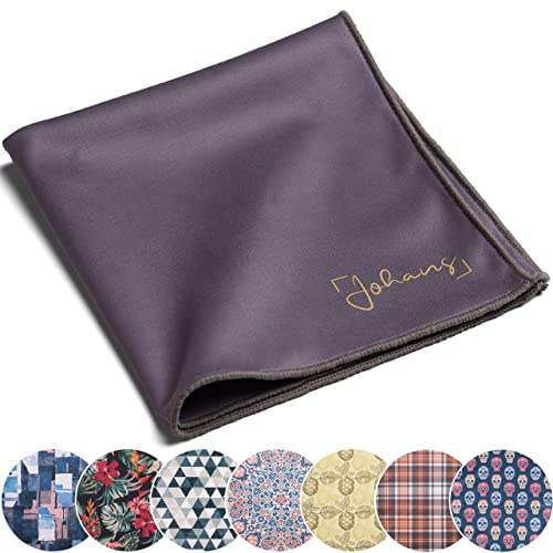 Johans® Mikrofiberduk XXL för Rengöring av Smartphone, Tablett, Glasögon, Skärm, Fotoapparat, Rengöringsduk för Glasögon | 30x30 cm (Antracit)