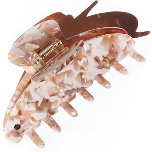 ella cases Svea Haarklammer Groß Rund Speckled Rosé Rosa bunt Haarschmuck Haarspangen Damen für dickes und dünnes Haar Bruchsicher aus nachhaltigem Baumwoll Acetat