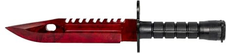 Stumpf CSGO Bajonett Knife - Red Ruby - Trainer CSGO Knife Skin Counter-Strike Trainingsmesser Übungsmesser Jagdmesser Bayonett - Ariknives