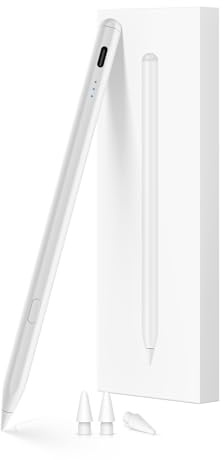 KEEPRO Stylus Pen for iPad 2018-2026, USB-C Fast Charging Pencil, Pixel-Perfect Tilt Sensitivity for iPad 11/10/9/8/7/6/A16, Mini 7/6/5, Air M4/M3/M2 11/13/5/4/3, Pro M5/M4 13/12.9″/11″