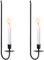 2 piezas candelabro de hierro mental pared vela colgante candelabro de pared en forma de L columna de pared candelabro 40 x 7 x 11 cm negro arte de pared candelabro para dormitorio comedor sala de