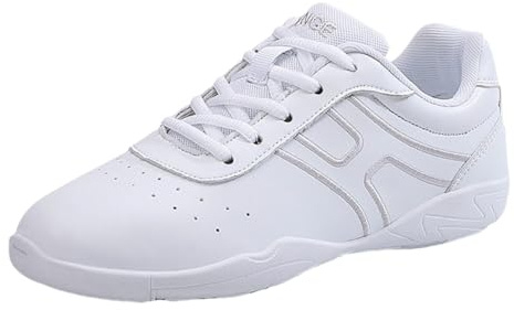 Yummsion Girls Cheer Shoes,Chaussures De Gymnastique Cheerleading,Chaussures De Danse De Cheerleading,Facile à Nettoyer,Stabilité,Ournit Un Soutien De La VoûTe Plantaire,pour Filles Et Adultes