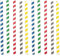 50 unité - Pailles Droites À Franges Ø1X20 Cm Assorti Papier (Lot de 2)