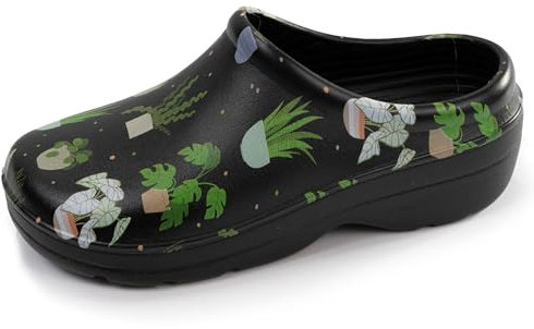 Isotoner Sabots Femme pour Le Jardinage, Confortables, résistants et légèrs, 39 EU, Noir Plante