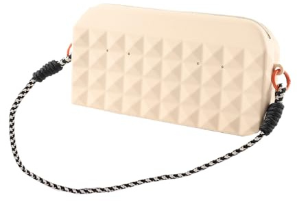 Trousse de toilette de voyage en silicone, pochette de maquillage de voyage, 23 x 4,6 x 10,5 cm, portefeuille cosmétique portable, fermeture éclair, porte-clés, dépôt étanche, excellente pour les amis