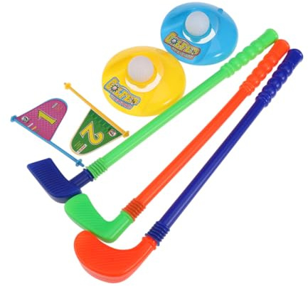 CLISPEED Kinder Golf Spielzeugset Aus Kunststoff Langlebiges Indoor Outdoor Lernspielzeug Für Kindergarten Vorschule Motorische Und Familienspiel