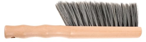 EPIGEIST Brosse de Cheminée avec Manche Bois Ergonomique Brosse à Main pour Nettoyage Cendres et Poêle Outil pour Foyer et Extérieur Balayette Multifonctionnelle