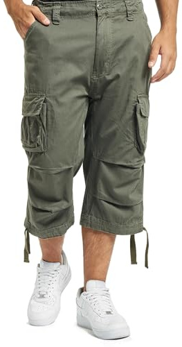 Brandit Urban Legend 3/4 Shorts, Pantalones cortos cargo Hombre, Aceituna, 5XL