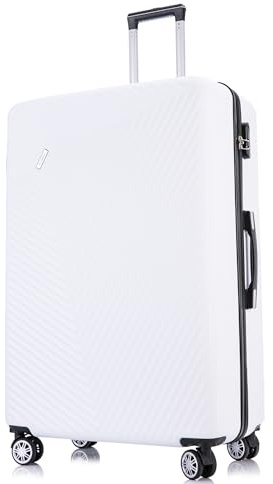 Flymax Medium Suitcase 4 Wheel Lightweight Luggage Hard Shell ABS Travel Case Hold Check in Fits 15kg - 20kg Medium Size + 3 Digit Lock + Telescopic Handle 67 Litre Capacity