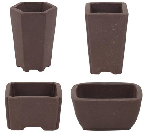 happy bonsai 4 pc Zisha Mini Bonsai Pots 2 Width