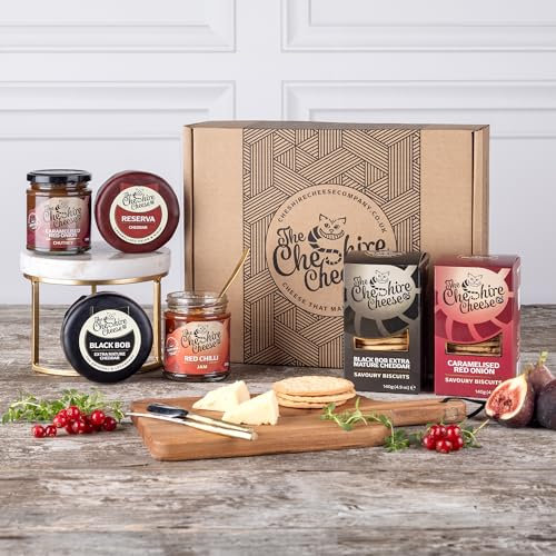 Winning Combination - Cheese, Chutney & Biscuits Gift Box | Luxury Waxed Cheese Gift Set from the Cheshire Cheese Company