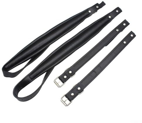 Verstellbare Akkordeon-Gurte für 16120 Bassakkordeons, leichtes und atmungsaktives Design (schwarz)