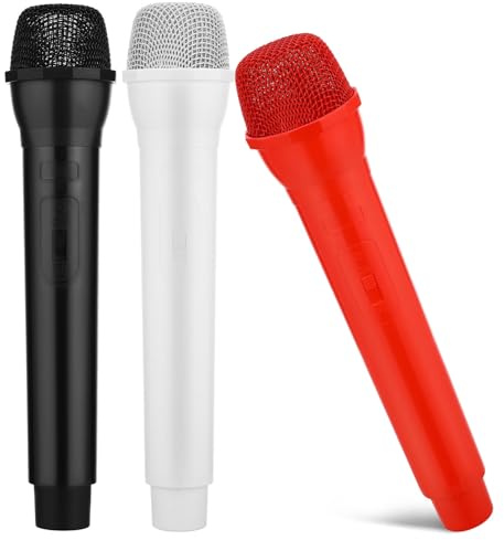 CORHAD 3 Pièces Accessoires De Microphone pour Enfants Accessoire De Costume De Microphone De Pratique Parole Jouer Mini-Micro pour Plastique