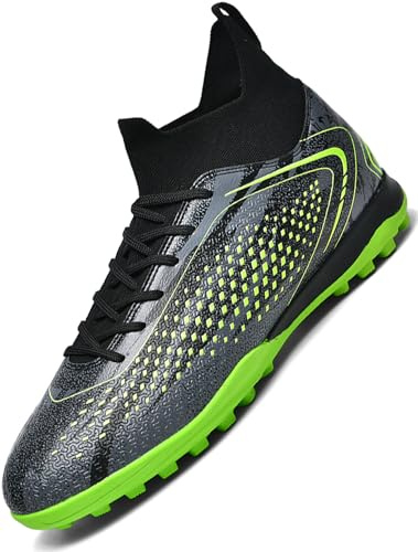 Donbest Botas de Fútbol Niño Zapatos de Fútbol Altos para Césped Artificial Natural e Indoor Zapatillas de Fútbol con Tacos Antideslizantes