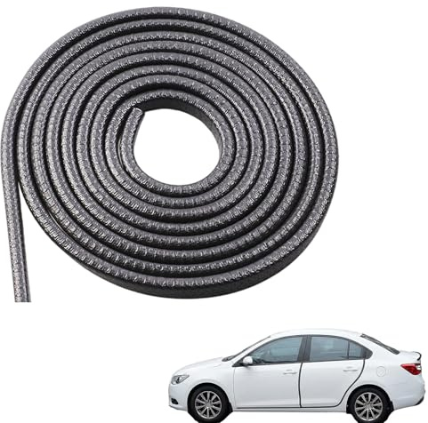 10M Protection de Bord de Portière de Voiture en Caoutchouc Noir, Forme de U, Installation sans Colle, Compatible avec Tous Types de Véhicules, Durable et Facile à Installer