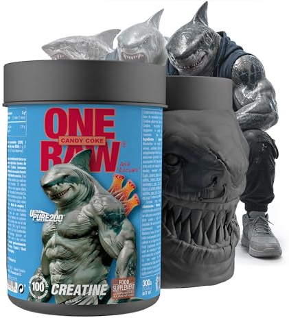 Zoomad Labs ONE RAW Creatina Monohidrato Sabor Candy Coke | 300 g · 100 Servicios | Micronizada 200 Mesh Ultrapura en Polvo | Apta Veganos, sin Gluten | Bote 3D Coleccionable