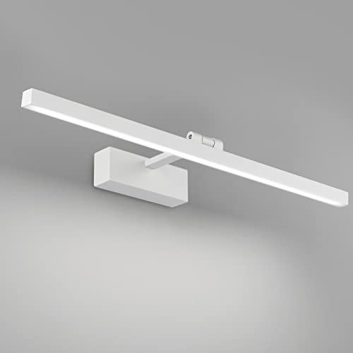 Klighten Luce Specchio Bagno Led 60cm Girevole di 180°, 18W 1170 Lumen, Impermeabile IP44 Lampada da Specchio Bagno, Applique Bagno Specchio Moderno, Bianco Freddo 5500K, Bianco