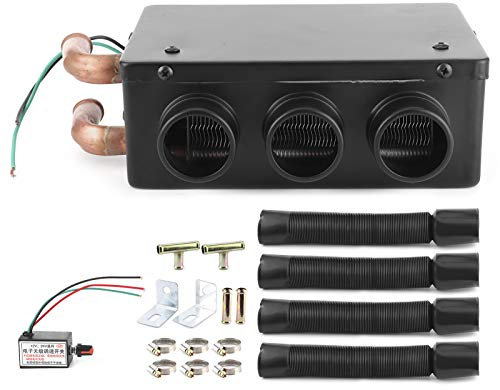 Chauffage de voiture, Qiilu 12 V 50 W chauffage de voiture refroidissement chauffage compact 3 trous Portable hiver chauffage rapide plus chaud givre enlèvement à faible bruit