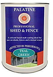Palatine Professional Shed & Fence Paint 5lt | Oil Based Paint for use on Sheds & Fences (Teal Green)