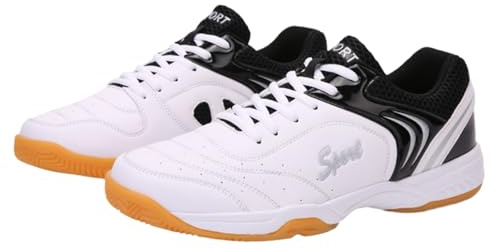 Viaoragiosa Zapatos De Tenis De Mesa,Zapatillas De Tenis De Mesa Hombre,Zapatos De BáDminton Hombre,Antideslizantes Ligeras,Entrenamiento Exterior Interior,para Pistas Interiores Y Exteriores