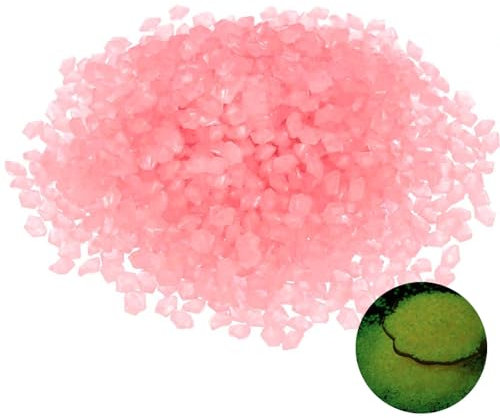 VIDSTW 250 G Gravier Jardin Exterieur Gravier Aquarium Resine Gravier Decoration Jardin Exterieur Décoration Jardin Pierre Lumineuse pour Jardin, Les AlléEs, Les Routes (Rose)