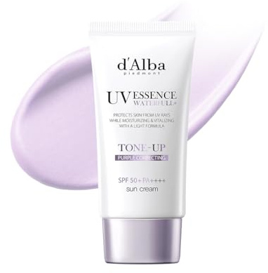 d'alba Loción Solar Tonificante Waterfull SPF50+PA++++ de Trufa Blanca italiana, Crema Solar Teñida con Filtros UV Veganos, Loción Solar Brillante e iluminadora, Skincare Coreano