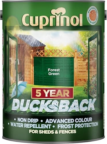 Ducksback Shed & Fence Paint 5 Year ProtectionCuprinol Forest Green 9L