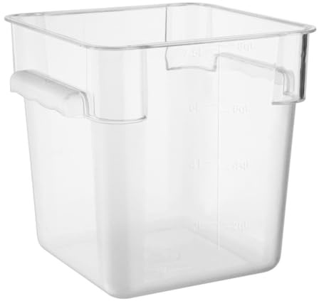 Vogue Hygiplas Polycarbonate Square Storage Container, 7 Ltr