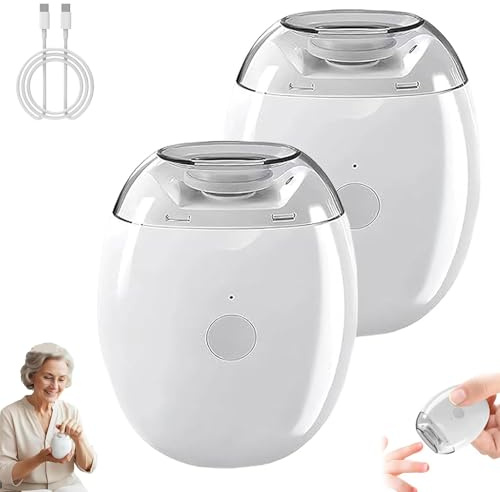 Lime à Ongles Automatique Universelle Pour Adultes, Coupe-Ongles électrique Portable Avec Lumière LED Et 3 Vitesses, Coupe-Ongles Et Polisseuse Automatique Silencieuse à 360° Pour Seniors(2PCS)