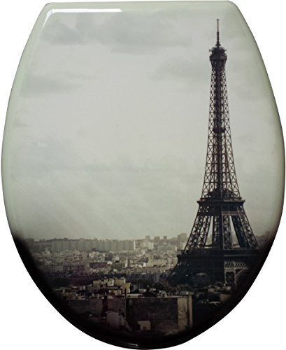 WC-Sitz & Toilettendeckel WC Deckel Klodeckel mit Absenkautomatik 43x37cm (15 - Paris)