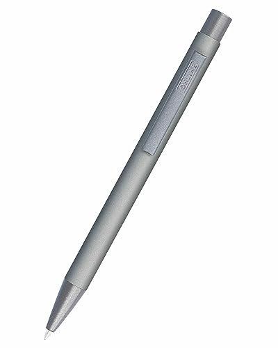 Online Kugelschreiber Soft Metal, Druckkugelschreiber aus Aluminium, auswechselbare Großraum-Mine, Schreibfarbe blau, dokumentenecht, Pure Grey mit Softtouch Feeling, Metallclip