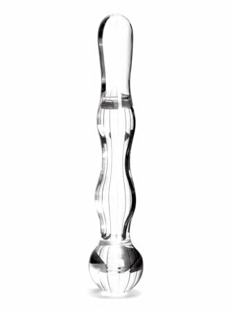 Ann Summers Glass Rippled Dildo, 5in, Waterproof Dildo for Women & Couples Play - Adult Sex Toy - Clear