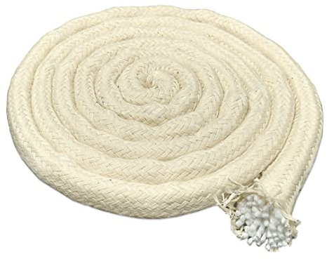 Ø 15 mm Flammschalendocht für Outdoorkerzen Feuerschalen Ersatzdocht für Fackeln Öllampen Länge 1 m