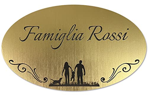 Fuoriporta in laminato plastico per porta ingresso Targa con incisione personalizzata del nome logo foto ecc ideale per uffici negozi b&b alberghi aziende ecc