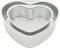 Lot de 2 moules à gâteau en forme de cœur de 15,2 cm et 20,3 cm en aluminium profond anti-adhésif avec fond amovible pour pâtisserie, mariage, anniversaire, fête de Noël