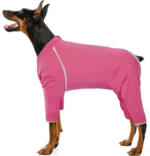 Hjyokuso Hundebody Nach Op, Hunde Schlafanzug mit Reißverschluss für Kleine Mmittel Große Hunde, Wundschutzanzüge für Hunde, Anti-Wundlecken Op Body Hunde, E-Kragen Alternative für Hunde