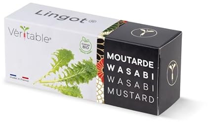 Lingot® Moutarde Wasabi - Compatible Potager d'Intérieur Véritable® et Exky® - Recharge prête à l'emploi - Substrat avec Graines Intégrées